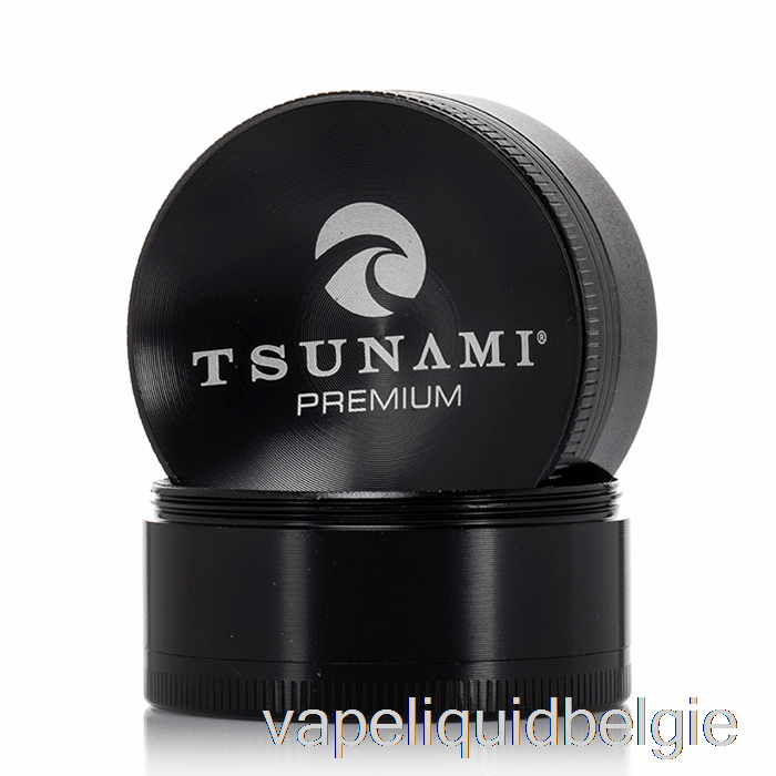 Vape België Tsunami 1.9inch 4-delige Verzonken Top Grinder Zwart (50mm)